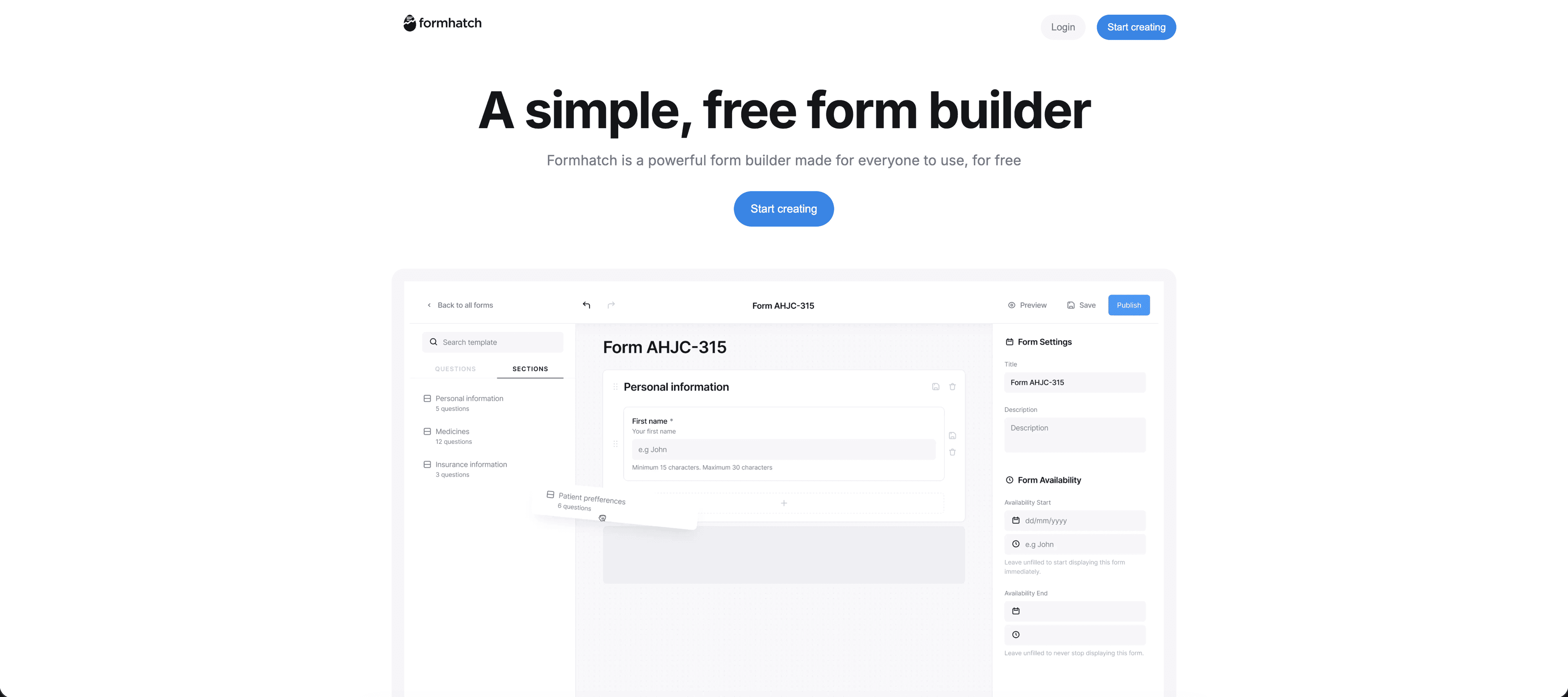 FormHatch product mockup